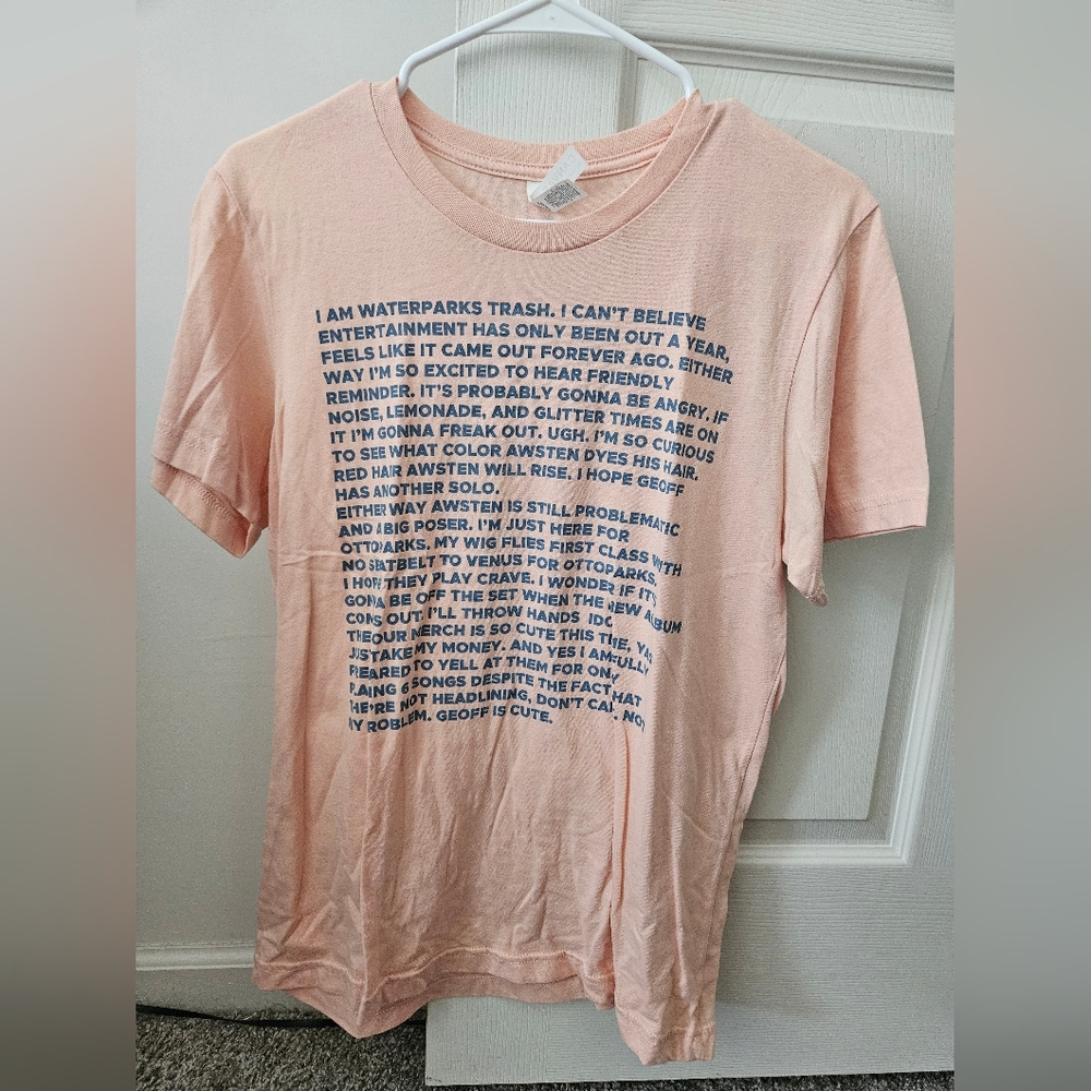 Waterparks Band Tee Bella Canvas Light Pink Graphic Tee